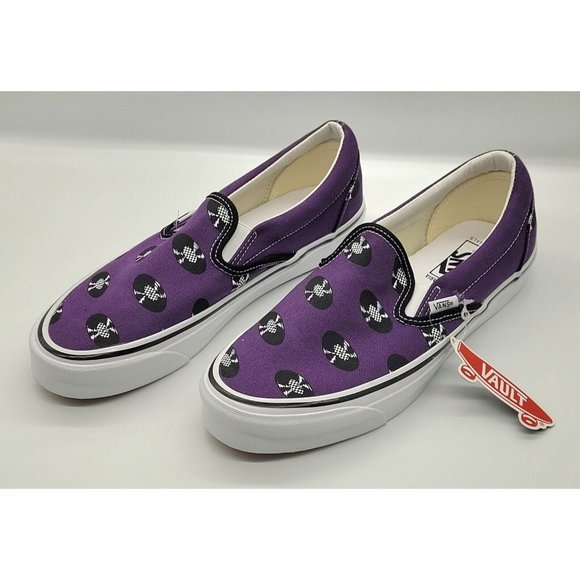VANS x Wacko Maria Classic Slip On Sneakers 'Purple Records' VN0A45JK696 - Picture 3 of 8